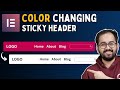 Change Sticky Header Color on Scroll (Elementor)