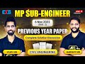 MP Vyapam Sub-Engineer PYQ's Paper Solution | 6 Nov 2022 (Shift 2) - #1 | ESB | Civil Engineering