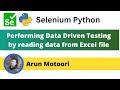 Performing Data Driven Testing by reading data from Excel file (Selenium Python)