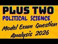 Plus Two Political Science  Model Exam 2026 Answer Key