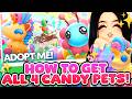 How to Get ALL 4 CANDY PETS 🍬 Adopt Me SUGARFEST Event Guide 🧁