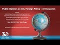 Public Opinion on U.S. Foreign Policy – A Discussion