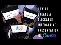 How to Create an Clickable Interactive Presentation using Hyperlinks in Canva