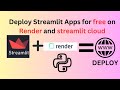 Deploy Streamlit Python Application for FREE