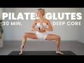 30 Min. Abs \u0026 Glutes Workout | No Equipment | No Repeats | At Home Pilates Follow Along
