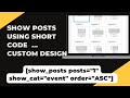 show all posts by short code in WordPress | How to Show All Your WordPress Posts on a Single Page