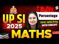 Percentage for UPSI 2025 Exam | UPSI Percentage Questions PYQ | Maths By Nisha Ma'am | TESTBOOK