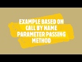 example 3 based on call by name || parameter passing method