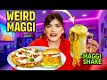Trying WEIRD Maggi Recipe Food Challenge | Potty Maggi 💩 | Mahjabeen Ali