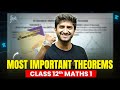 🚀 Score 95+ : Most Important Theorems of Math 1 | Class 12 MH Board 2026 | Govind Sir