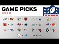 NFL Game Picks Week 16