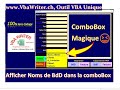VBA ComboBox Magique- Gérer Plusieurs Bases des Données- N° 1/4 Sans Codage_37.  www.VbaWriter.ch