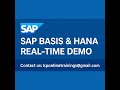 SAP BASIS + HANA Live System Demo | Real Project Example Explained Clearly