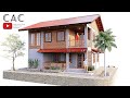 Simple Farmhouse | Tropical House | 8x9m | 3 Bedroom