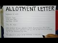 How To Write An Allotment Letter Step by Step Guide | Writing Practices