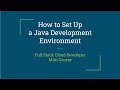 How to set up a Java development environment