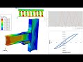 Cyclic loading analysis of #slit elliptic dampers (beam-column connections)using #abaqus