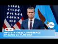 Live: Pete Hegseth updates on Iran war from Pentagon in press conference