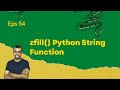zfill() Python String Function #54  #lingarajtechhub