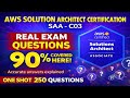 🚀AWS Solution Architect Associate | AWS SAA-C03 ONE SHOT | 250+ Real Exam Questions with Explanation