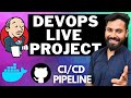 Deploying DevOps Live Project using Jenkins CI/CD Pipeline with GitHub integration 🔥  (Hindi)