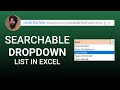 Searchable Dropdown List in Excel || Filter Function || Single Formula