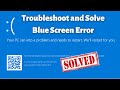 Your device ran into a problem and needs to restart - Windows 10/11/8 | Blue Screen Error- Fix