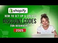 How To Create and Setup Discount Codes In Shopify! Tutorial For Beginners 2025