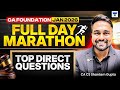 Full Day Marathon- Direct Questions | CA Foundation Jan 2026 | AIR 42 CA CS Shantam Gupta