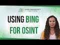 Using Bing for OSINT