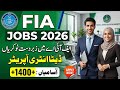 FIA Jobs 2026 | Federal Investigation Agency Jobs 2026 | Male \u0026 Female | How to Apply Online