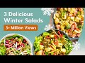 How to make delicious salad | 3 Healthy \u0026 Easy Salad Recipes for Winter