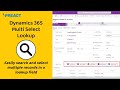 Microsoft Dynamics 365 Multi Select Lookup Solution