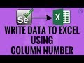 Write Data To Excel Using Column Number