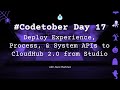 Deploy Experience, Process, \u0026 System API layers to CloudHub 2.0 from Studio | #Codetober 2023 Day 17