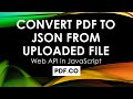 Convert PDF to JSON from Uploaded File in JavaScript (Node.js)
