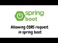 Allowing CORS request in spring boot using config file