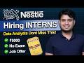 Data Analyst Internship at Nestle | How to Apply | Data Analyst Internship 2026