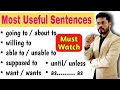 Most Useful Sentences In English Going to, About to, Willing to, Able to, want to, Supposed to