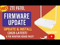 ZTE F670L Firmware Download \u0026 Update || ZTE F670L Firmware Update New Firmware