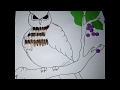 45 Kolase Gambar Burung Hantu Dengan Biji Bijian HD