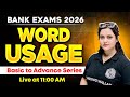 Bank Exam 2026 | Word Usage in English for Bank Exams | Word Usage in English | by Rupam Ma'am