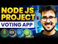 Node js projects for beginners | Nodejs complete tutorial in hindi | Voting Application Hello world