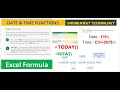 Date and Time Function in Ms Excel in Hindi | Date And Time Format in Ms Excel  #ExcelFormula #Excel
