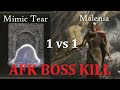 AFK Malenia with Mimic Tear in Elden Ring, Malenia, Blade of Miquella 1vs1 Mimic Tear