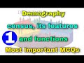 Part-01 | MCQs | Demography - Census, its future and functions | JKSSB