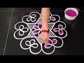 Simple rangoli design//5×3dots//easy rangoli//daily muggulu//simple kolam//rangoli design