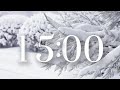 15-Minute Winter Snow Timer with Relaxing Music