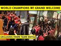 EXCLUSIVE: CHAMPIONS TEAM INDIA का DELHI के HOTEL में हुआ भव्य स्वागत, HARMANPREET \u0026 CO के लगाए नारे
