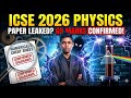 How to Score 80/80 in ICSE Physics 2026 | Chapter-wise Weightage \u0026 Most Repeated Questions